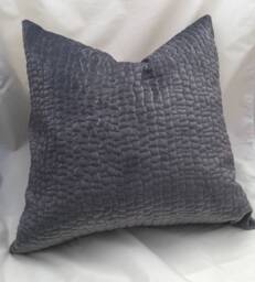 Velvet Throw Pillow Cover -Gray - Velvet -Velvet Cushion - thumbnail 1