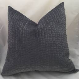 Velvet Throw Pillow Cover -Gray - Velvet -Velvet Cushion - thumbnail 3