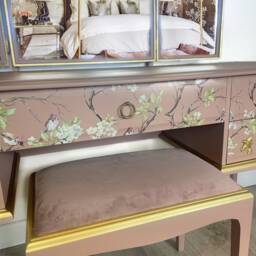 Pink & Gold Stag Dressing Table - thumbnail 3