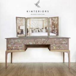 Pink & Gold Stag Dressing Table - thumbnail 4