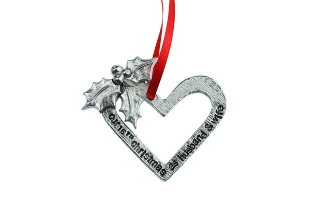 16 Year Anniversary Christmas Tree Ornament - Reads Our 16Th As Husband & Wife - image 1