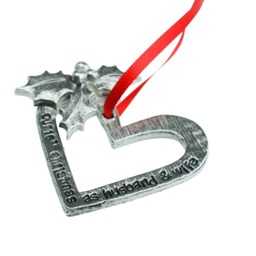16 Year Anniversary Christmas Tree Ornament - Reads Our 16Th As Husband & Wife - thumbnail 3