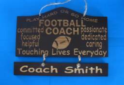 Personalized Wooden Coach Wall Hanging - thumbnail 1