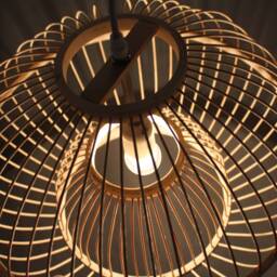 Bamboo Pendant Light Natural Woven Lampshade - 40cm/15.7'' - thumbnail 3