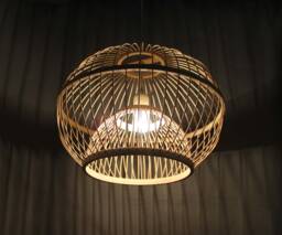 Bamboo Pendant Light Natural Woven Lampshade - 40cm/15.7''