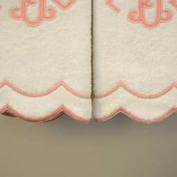 Custom Pink Appliqu?? Scalloped Hand Towel - Towels Gifts For Home - thumbnail 2