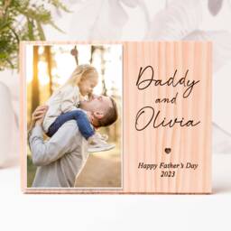Daddy & Me, Custom Engraved Photo Frame, Birthday Gifts For Dad, Fathers Day Gift Ideas, Minimalist Picture Frame - thumbnail 3