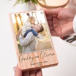 Daddy & Me, Custom Engraved Photo Frame, Birthday Gifts For Dad, Fathers Day Gift Ideas, Minimalist Picture Frame - thumbnail 4