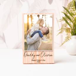 Daddy & Me, Custom Engraved Photo Frame, Birthday Gifts For Dad, Fathers Day Gift Ideas, Minimalist Picture Frame