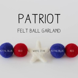 Fourth Of July Garland - 4Th Decor Memorial Day Summer Party Felt Ball Patriotic Americana - thumbnail 2