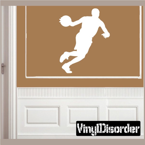 Driving To The Hoop Basketball Vinyl Wall Decal Or Car Sticker - Basketballst009Et - image 1