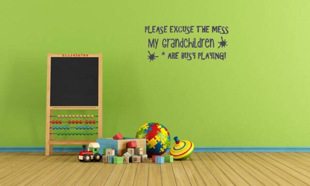 Please Excuse The Mess My Children Are Busy Playing. Personalize This To Say Any Name Or Phrase You Want. Vinyl Wall Decal - image 1