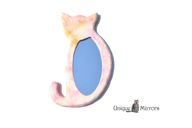 Cat Silhouette Mirror, Wall Hanging Mirror, Cat Art, Calico Cats, Gift For People, House Warming Gifts, Lover Idea, Mirror - image 1