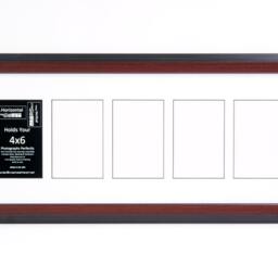 4x6 Multiple 2 3 4 5 6 7 8 9 10 Opening Mahogany Picture Frame With Mat, Multi Photo Collage - thumbnail 3