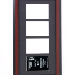 4x6 Multiple 2 3 4 5 6 7 8 9 10 Opening Mahogany Picture Frame With Mat, Multi Photo Collage - thumbnail 2