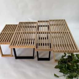 Handmade White Oak Platform Bench - Mid-Century Modern Coffee Table Or Entryway Bench, 52 - thumbnail 4