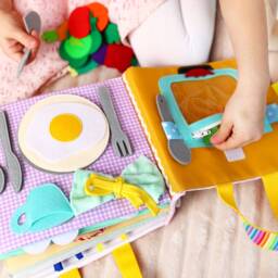 Felt Quiet Book & Dollhouse Montessori Educational Toy For Toddlers - thumbnail 3