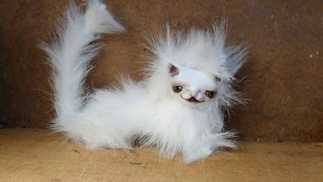 "Cat Bjd Or Blythe Prop Art Plush Can Be Customized ""Mia Style" - image 1