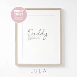 World's Best Daddy A4 Print - Fathers Day Print, Pregnancy Announcement, Daddy, Parent, Christmas Gift, Typography Father Gift - thumbnail 1