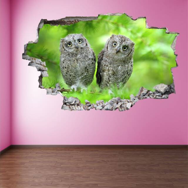 Owl Birds Wall Decal Sticker Mural Poster Print Art Home Kids Bedroom Decor Gl10 - image 1