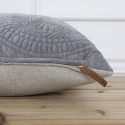 Dark Gray Velvet Medallion Pillow Cover Throw Grey Designer Covers Decorative - Gabby - thumbnail 2