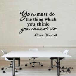 Eleanor Roosevelt Quote Vinyl Wall Decal Inspirational Art - thumbnail 1