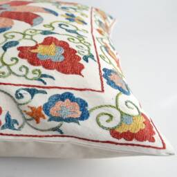 Sale Hand Embroidered Uzbek Suzani Pillow, Decorative Pillows, Decorative Pillows For Bed, Couch, Decorative Throw Pil - thumbnail 4