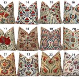 Sale Hand Embroidered Uzbek Suzani Pillow, Decorative Pillows, Decorative Pillows For Bed, Couch, Decorative Throw Pil - thumbnail 2