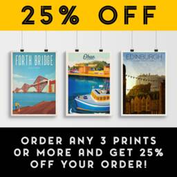 Oban Travel Poster - Harbour Argyll & Bute Scotland Art Print - thumbnail 2