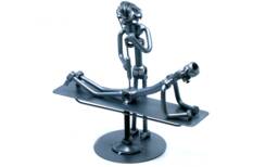 Handcrafted Iron Sculpture For Nurse, Hospital Injection Nuts & Bolts Sculpture, Handmade Metal Art Home Or Office Decor - thumbnail 1
