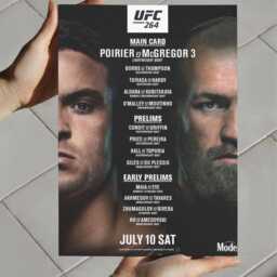 Ufc 264 Poster Poirier Vs Mcgregor Iii - Mma Wall Art - thumbnail 2