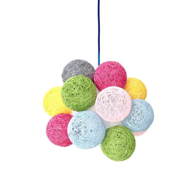 Nursery Pendant Lamp, Globes Light, Pendant Light Plug In, Plug in Hanging Modern Swag Lamp - Molekular - image 1