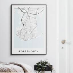 Portsmouth Map Print - Minimal Poster Art - thumbnail 2
