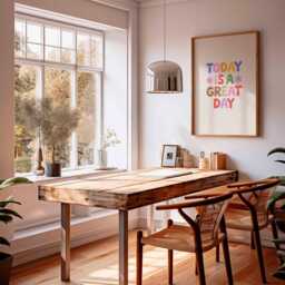 Today Is A Great Day Poster, Motivational Wall Art, Positive Quote Print, Retro Typography Colorful Inspirational Artwork - thumbnail 2