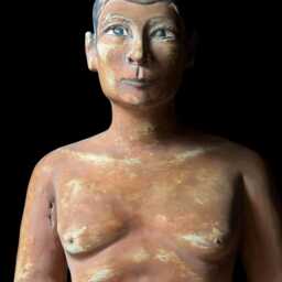 Egyptian Scribe Statue Authentic Ancient Egypt Replica - thumbnail 4