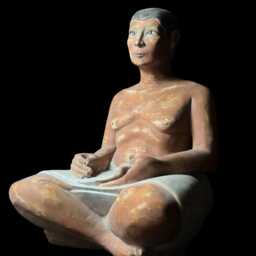 Egyptian Scribe Statue Authentic Ancient Egypt Replica - thumbnail 3