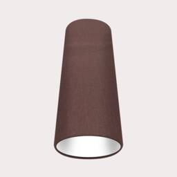 Dark Brown Textured 100% Linen Extra Tall Tapered Cone Lampshade - thumbnail 1