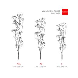 Wall Sticker Tree Up To 210 cm Wall Decal Tattoo Branch W406 - thumbnail 3