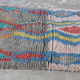 Abstract Berber Wool Runner Rug Colorful Moroccan Hallway Rug - thumbnail 4