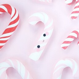 Adorable Candycane Christmas Tree Decoration - Handmade Polymer Clay Ornament, Cute Holiday Gift For - thumbnail 2
