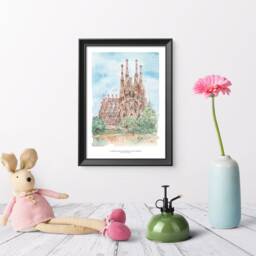 La Sagrada Familia Print Barcelona Wall Art - Gicl??e Archival Paper Unframed - thumbnail 3