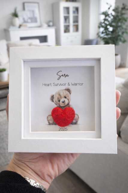 Heartiversary Diaversary Framed Gift, Warrior, Heart Survivor, Transplant, Cardiac Arrest - image 1