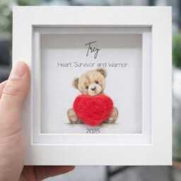 Heartiversary Diaversary Framed Gift, Warrior, Heart Survivor, Transplant, Cardiac Arrest - thumbnail 3