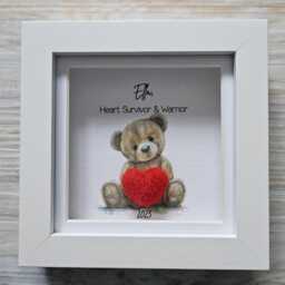 Heartiversary Diaversary Framed Gift, Warrior, Heart Survivor, Transplant, Cardiac Arrest - thumbnail 2