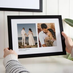 Double Photo Cotton Anniversary Print - 2nd Gift For Couples - thumbnail 2