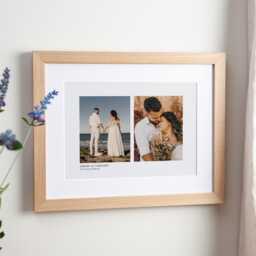 Double Photo Cotton Anniversary Print - 2nd Gift For Couples - thumbnail 1