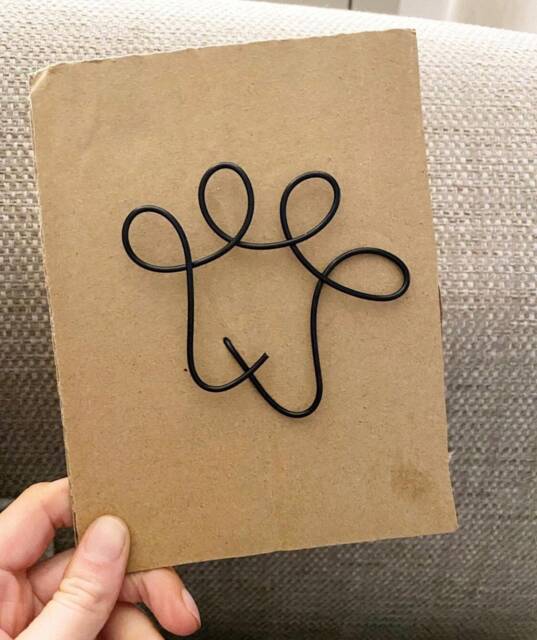 Paw Print - Wire Words Wall Art Animal Pet Lover Gift Dog Cat - image 1