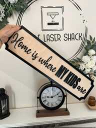 Home Is Where My Kids Are - Personalised Street Sign Wall Decor Kids Names, Birch Plywood, Mdf Names - thumbnail 1