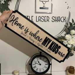 Home Is Where My Kids Are - Personalised Street Sign Wall Decor Kids Names, Birch Plywood, Mdf Names - thumbnail 3