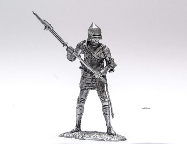 Tin 54mm English Cuirassier Xv Century 132 Metal - image 1